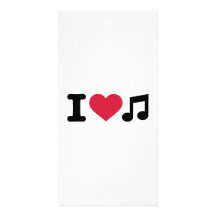 I love music note picture card
