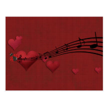 I Love music Post Cards