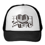 I LOVE MUSIC TRUCKER HATS