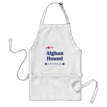 I Love My Afghan Hound (Female Dog) Aprons