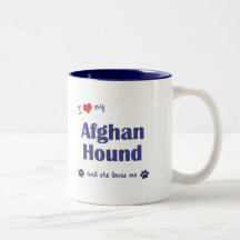 I Love My Afghan Hound (Female Dog) Coffee Mug