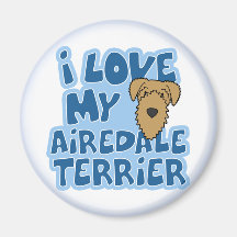 I Love My Airedale Terrier Magnet