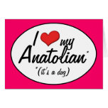 I Love My Anatolian (It's a Dog) Card