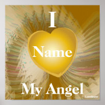 I Love My Angel Poster-Customise