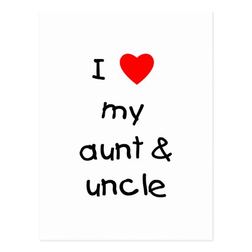 Love My Aunt & Uncle Postcard | Zazzle