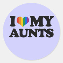 I Love My Aunts Stickers