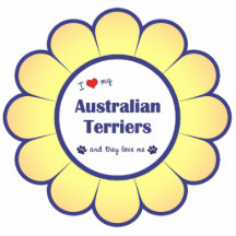 I Love My Australian Terriers (Multiple Dogs) Photo Cutout