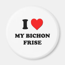 I Love My Bichon Frise Fridge Magnet