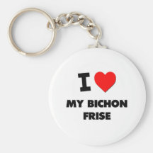 I Love My Bichon Frise Key Chains