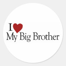 I Love My Big Brother Stickers