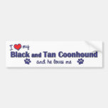 I Love My Black and Tan Coonhound (Male Dog) Bumper Stickers