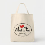 I Love My Black and Tan (It's a Dog) Canvas Bag