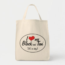 I Love My Black and Tan (It's a Dog) Canvas Bag