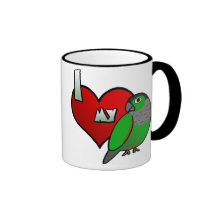 I Love my Black Capped Conure Coffee Mugs