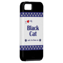 I Love My Black Cat (Female Cat) iPhone 5 Case