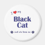 I Love My Black Cat (Female Cat) Magnet