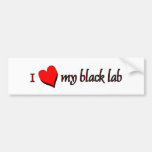 I Love my Black Labrador Bumper Sticker