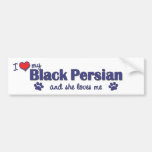 I Love My Black Persian (Female Cat) Bumper Sticker