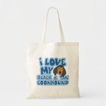 I Love My Black & Tan Coonhound Bag