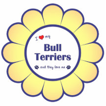 I Love My Bull Terriers (Multiple Dogs) Photo Cut Out