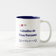 I Love My Caballos de Paso Peruano (Multi Horses) Coffee Mugs