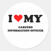 I Love My Careers Information Officer Stickers