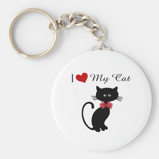 I Love My Cat Key Chain