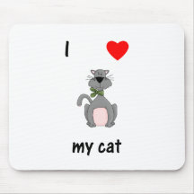 I Love My Cat Mouse Pad