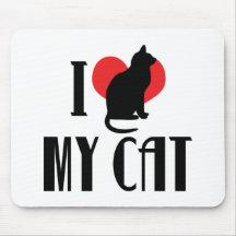 I Love My Cat Mouse Pads