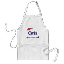 I Love My Cats (Multiple Cats) Aprons