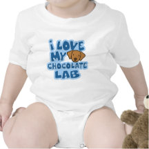 I Love My Chocolate Lab Baby Creeper