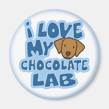 I Love My Chocolate Lab Magnet