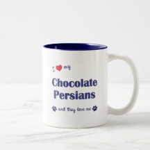 I Love My Chocolate Persians (Multiple Cats) Mugs