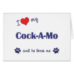 I Love My Cock-A-Mo (Male Dog) Cards