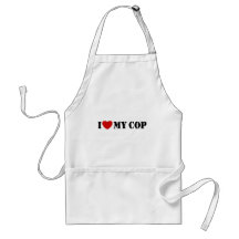 I Love My Cop Apron