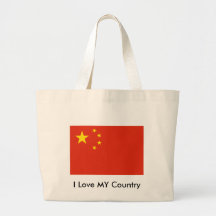 I Love MY Country China Flag Peoples Republic Tote Bags