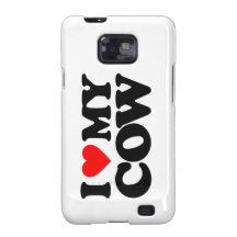 I LOVE MY COW GALAXY SII CASES