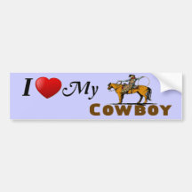 I love my Cowboy Bumper Stickers