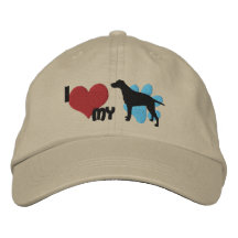 I Love my Curly Coated Retriever Embroidered Hat