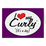 I Love My Curly (It's a Dog) Card