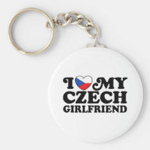 I Love My Czech Girlfriend Keychain