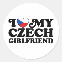 I Love My Czech Girlfriend Sticker