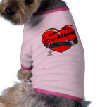 I Love My Dachshund Heart with Dog Collar Doggie Tee