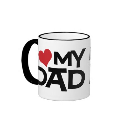 I Love My Dad Father's Day Ringer Mug by koncepts