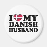 I Love My Danish Husband Magnets