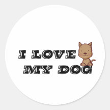 i love my dog products sticker