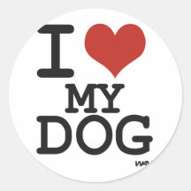 I love my dog sticker