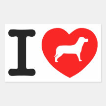 I Love My Dog Stickers