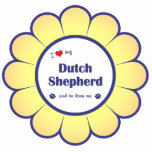I Love My Dutch Shepherd (Male Dog) Photo Sculptures