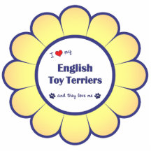 I Love My English Toy Terriers (Multiple Dogs) Photo Cutouts